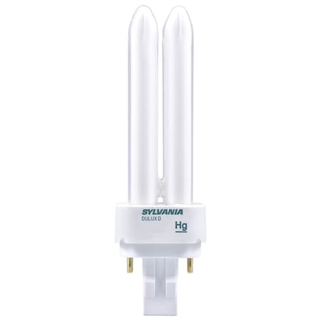 Sylvania Sylvania Dulux 18 W Tubular 1.38 in. D X 1.38 in. L CFL Bulb White Tubular 4100 K 1 pk 21111